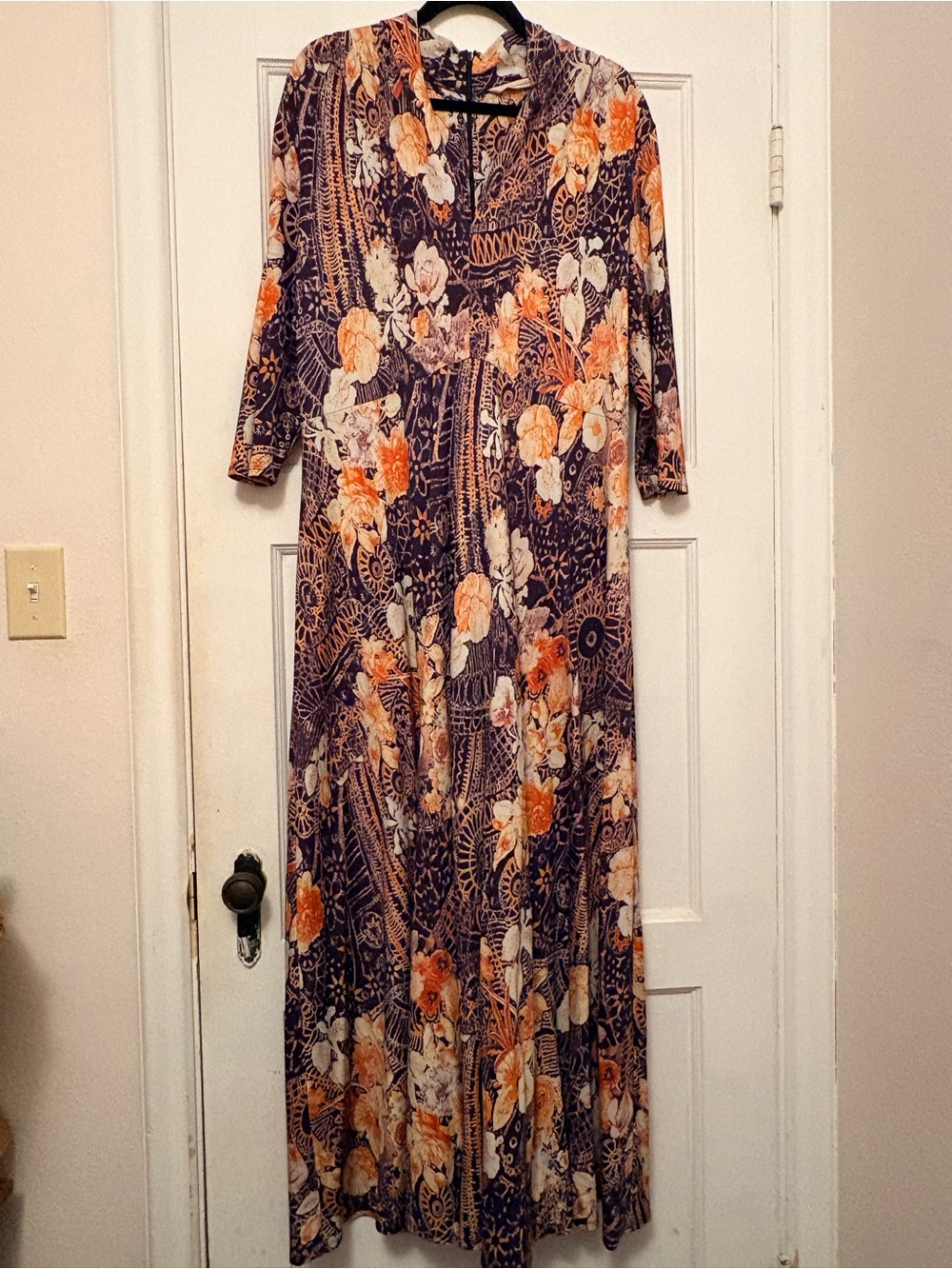 🍁Soft Surroundings Adamaris Boho Floral Paisley Knit Maxi Dress XL🍁